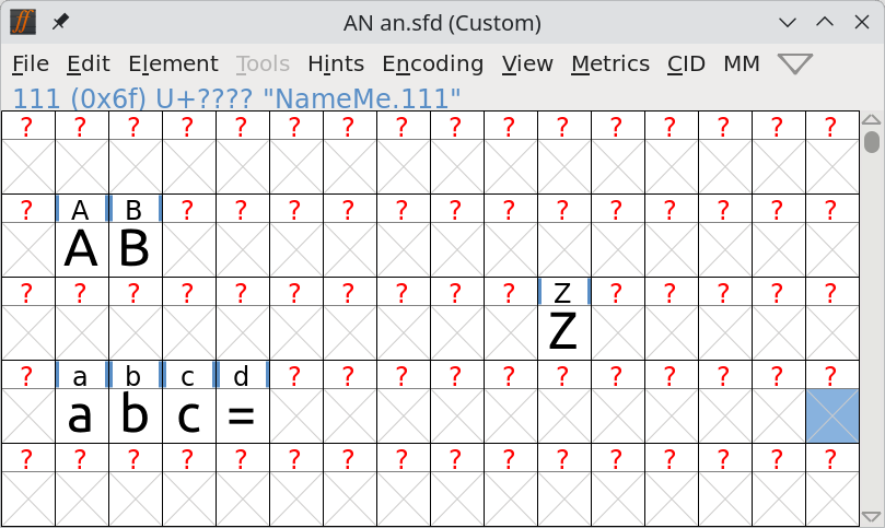 glyphs